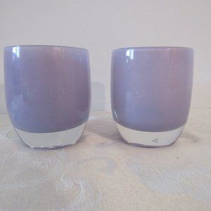 Glassybaby hyacinth votive candle holder, glass art